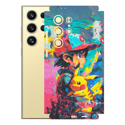 Samsung A/S Series Phone Skins (All Models) - Ash & Pikachu - Matte Finish (M-26) Samsung Galaxy S24 Ultra (5G)