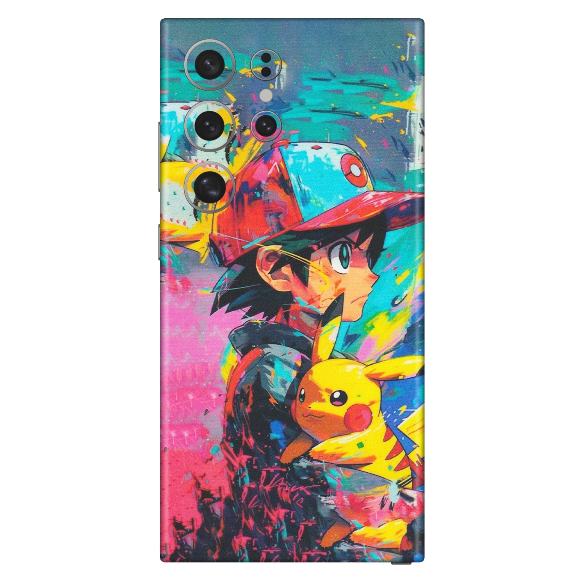 Samsung A/S Series Phone Skins (All Models) - Ash & Pikachu - Matte Finish (M-26) Samsung Galaxy S24 Ultra (5G)