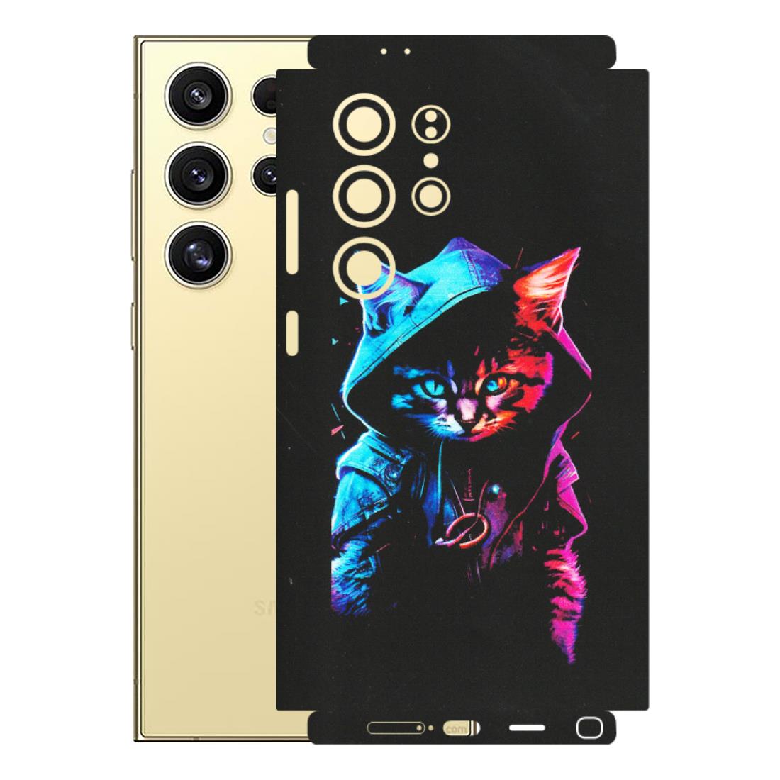 Samsung A/S Series Phone Skins (All Models) - Cyberpunk Cat - Matte Finish (M-45) Samsung Galaxy S24 Ultra (5G)