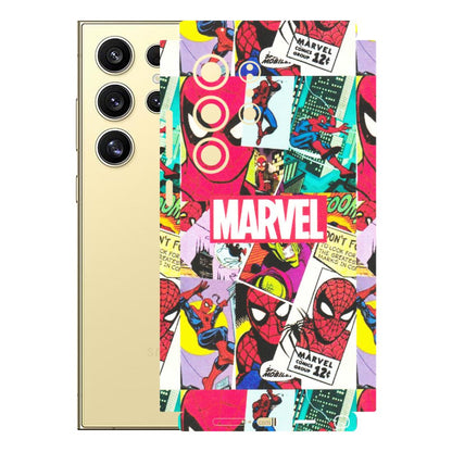 Samsung A/S Series Phone Skins (All Models) - Marvel Comic Spiderman Grafitti - Matte Finish (M-72) Samsung Galaxy S24 Ultra (5G)