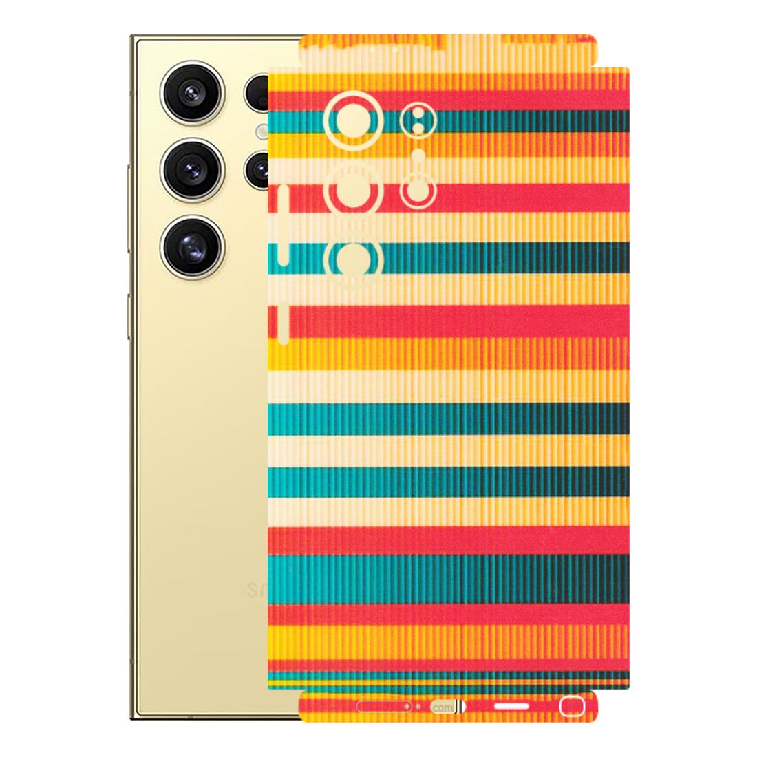 Samsung A/S Series Phone Skins (All Models) - Colourful Stripes Soothing Effect - Matte Finish (M-86) Samsung Galaxy S24 Ultra (5G)