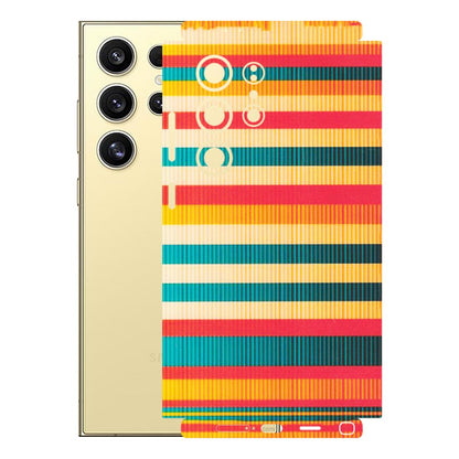 Samsung A/S Series Phone Skins (All Models) - Colourful Stripes Soothing Effect - Matte Finish (M-86) Samsung Galaxy S24 Ultra (5G)