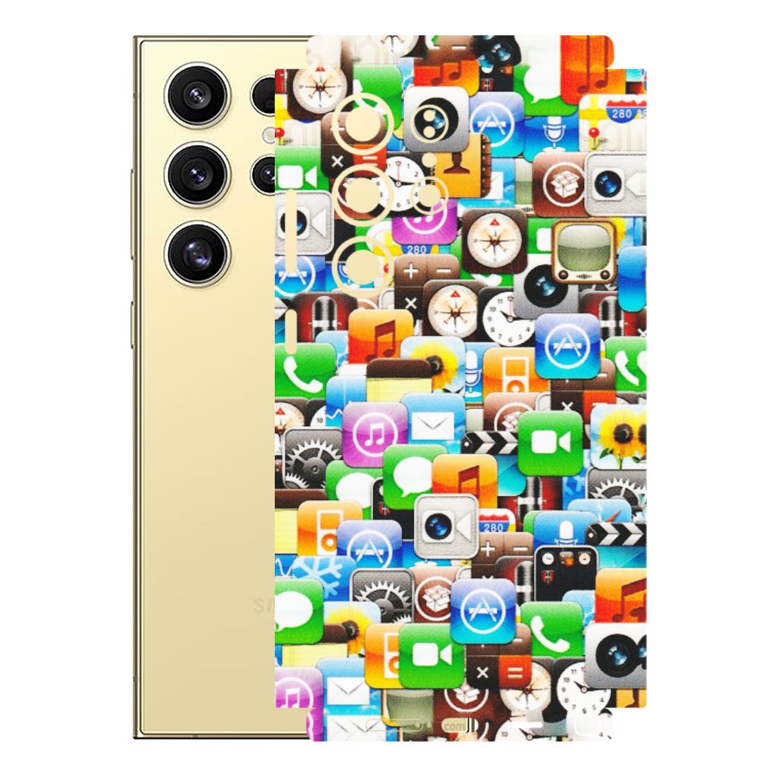 Samsung A/S Series Phone Skins (All Models) - All Apple Icons - Matte Finish (M-93) Samsung Galaxy S24 Ultra (5G)