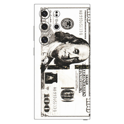 Samsung A/S Series Phone Skins (All Models) - 100 Dollar Currency - Transparent Finish (T-01) Samsung Galaxy S24 Ultra (5G)