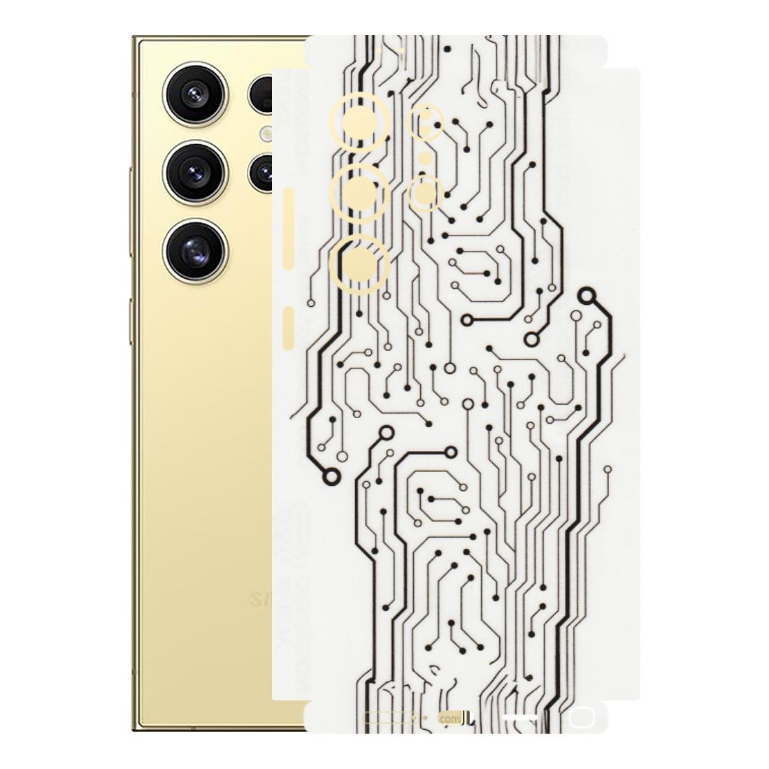 Samsung A/S Series Phone Skins (All Models) - Tech Circuits - Transparent Finish (T-03) Samsung Galaxy S24 Ultra (5G)