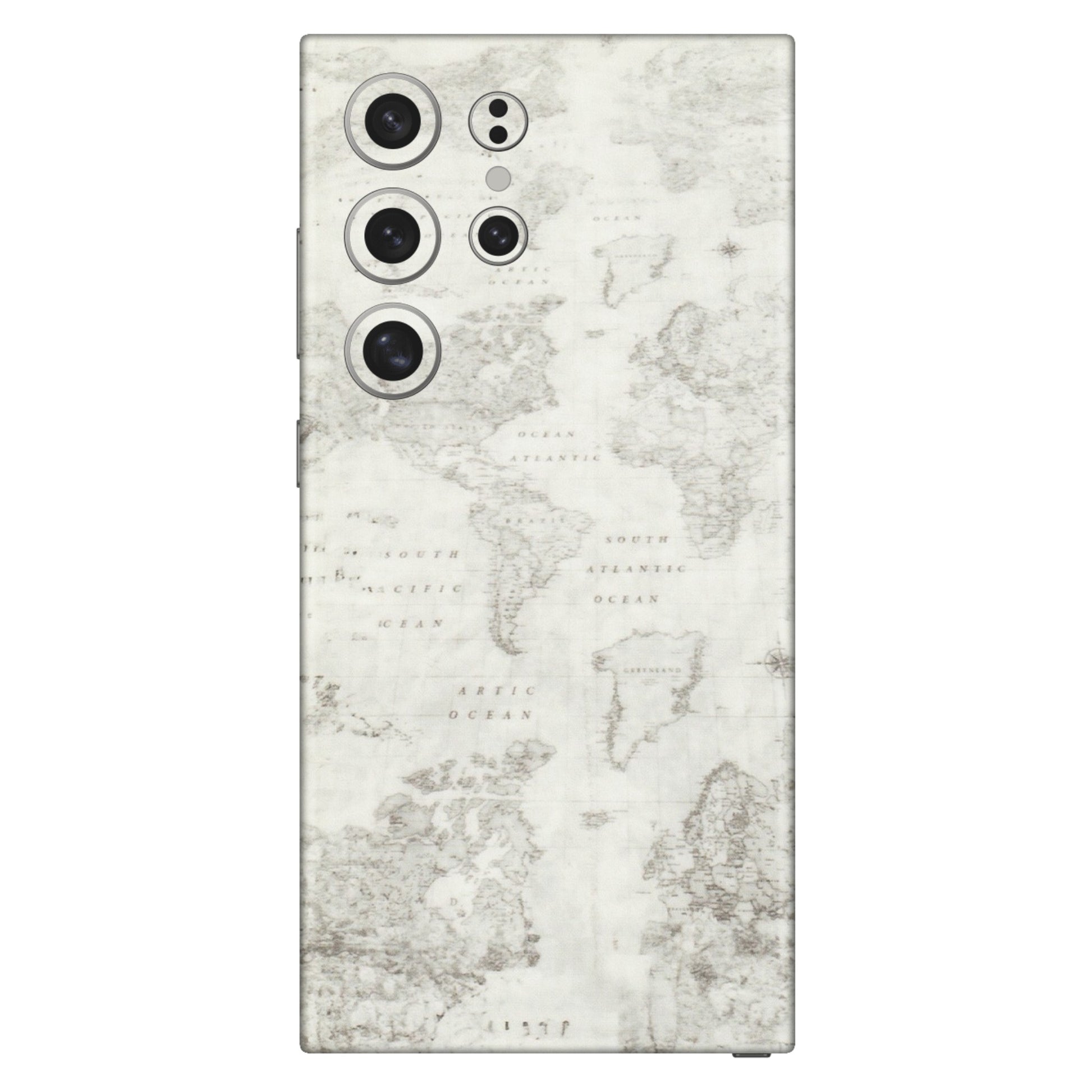 Samsung A/S Series Phone Skins (All Models) - World Travel Map - Transparent Finish (T-04) Samsung Galaxy S24 Ultra (5G)