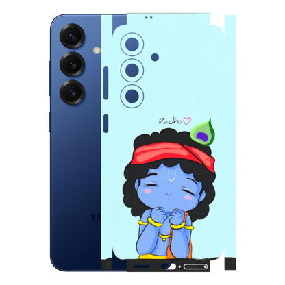 Samsung A/S Series Phone Skins (All Models) - Radhe Radhe Cute Toon - 3D Embossed Finish (L-05) Samsung Galaxy S25 (5G)
