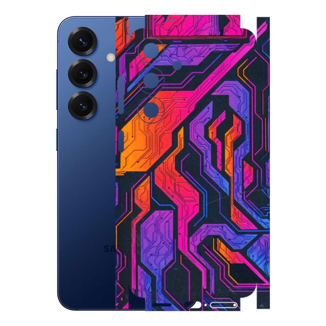 Samsung A/S Series Phone Skins (All Models) - Tech Circuits Futuristic - 3D Embossed Finish (L-07) Samsung Galaxy S25 (5G)