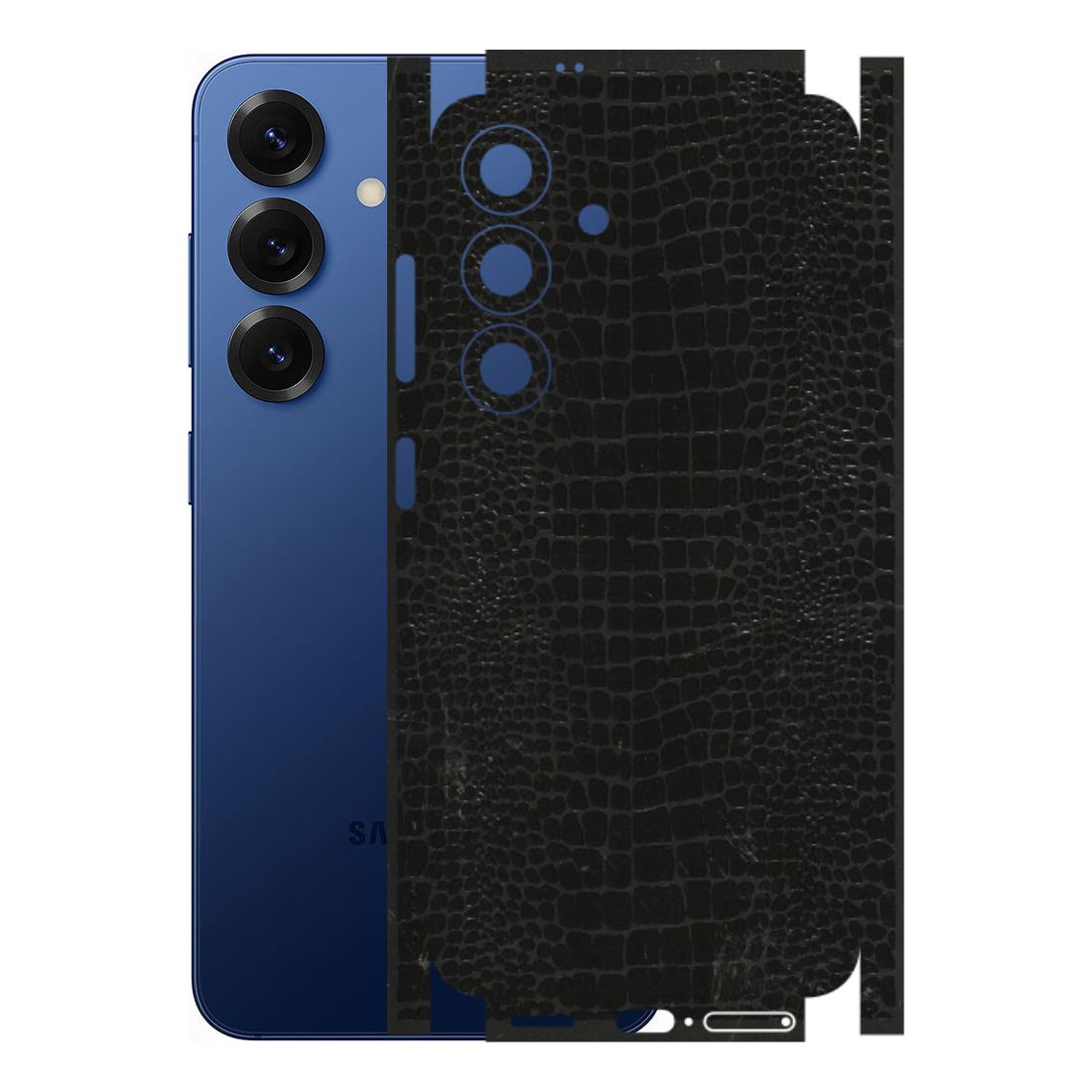 Samsung A/S Series Phone Skins (All Models) - Snake Leather Black - 3D Embossed Finish (L-107) Samsung Galaxy S25 (5G)