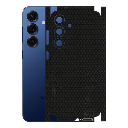 Samsung A/S Series Phone Skins (All Models) - Black honeycomb - 3D Embossed Finish (L-114) Samsung Galaxy S25 (5G)