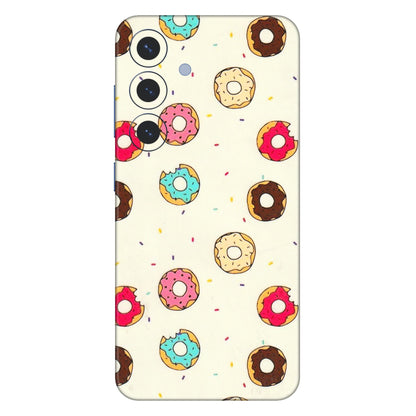 Samsung A/S Series Phone Skins (All Models) - Mini Donuts Doodle Art - 3D Embossed Finish (L-122) Samsung Galaxy S25 (5G)