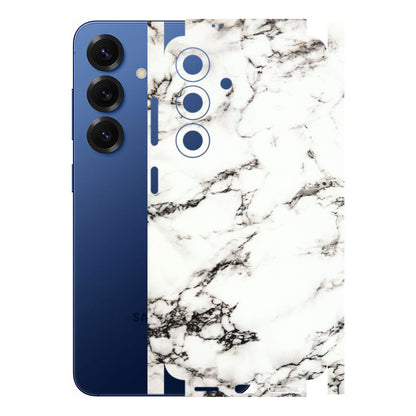 Samsung A/S Series Phone Skins (All Models) - Black and White Marble Texture - 3D Embossed Finish (L-124) Samsung Galaxy S25 (5G)