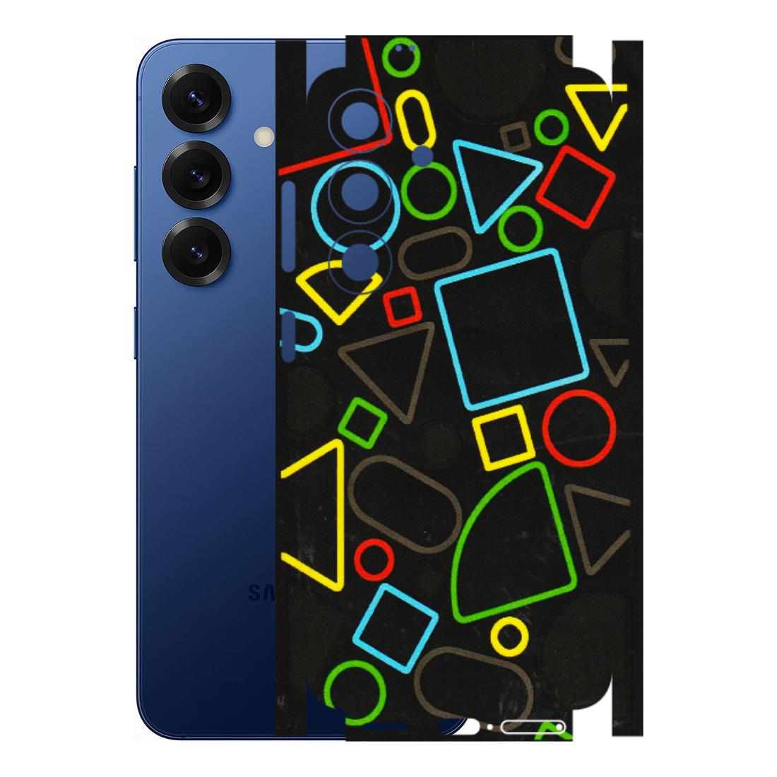 Samsung A/S Series Phone Skins (All Models) - Black Shapes - 3D Embossed Finish (L-131) Samsung Galaxy S25 (5G)