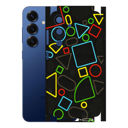 Samsung A/S Series Phone Skins (All Models) - Black Shapes - 3D Embossed Finish (L-131) Samsung Galaxy S25 (5G)