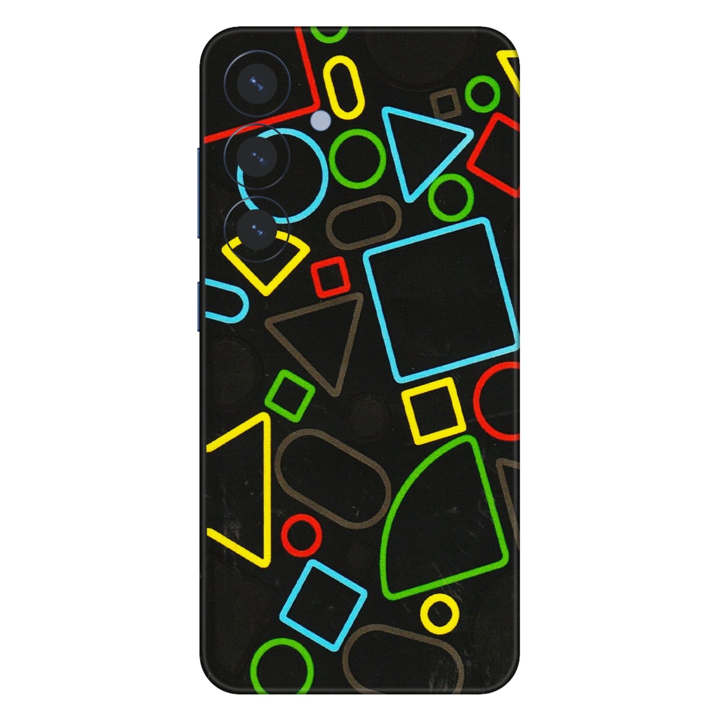 Samsung A/S Series Phone Skins (All Models) - Black Shapes - 3D Embossed Finish (L-131) Samsung Galaxy S25 (5G)