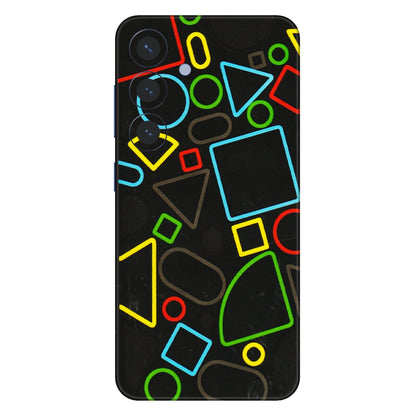 Samsung A/S Series Phone Skins (All Models) - Black Shapes - 3D Embossed Finish (L-131) Samsung Galaxy S25 (5G)