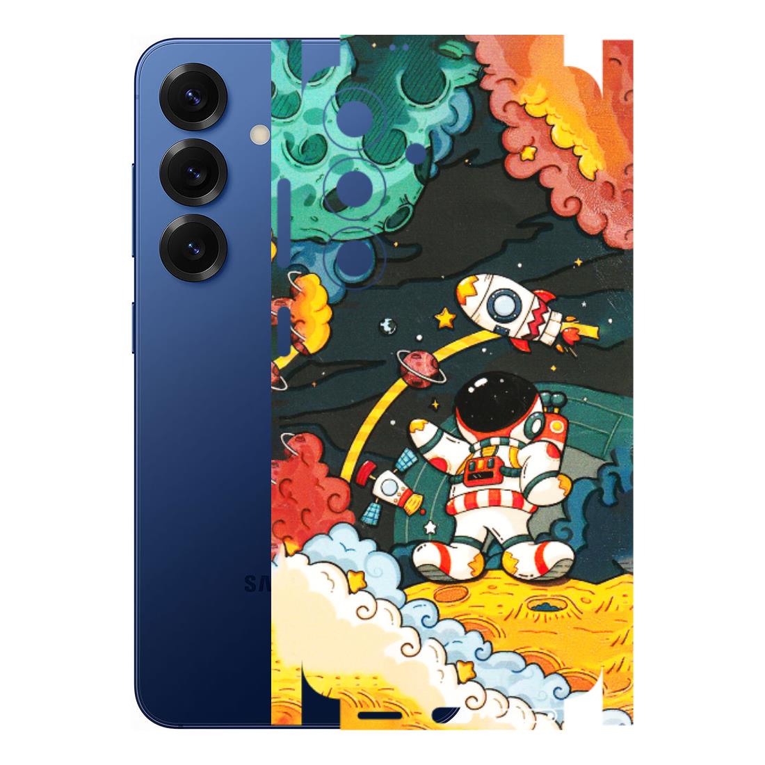 Samsung A/S Series Phone Skins (All Models) - Astronauts & Spaceship - 3D Embossed Finish (L-145) Samsung Galaxy S25 (5G)