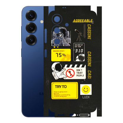 Samsung A/S Series Phone Skins (All Models) - Black Cassini - 3D Embossed Finish (L-161) Samsung Galaxy S25 (5G)