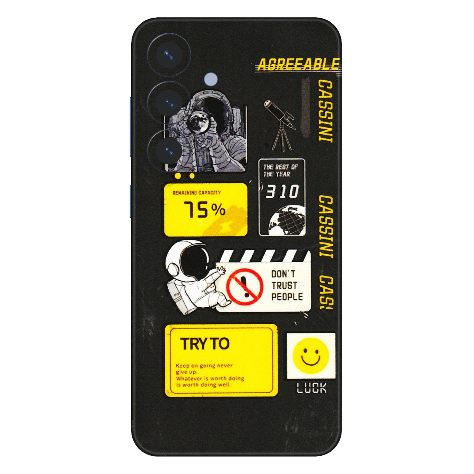 Samsung A/S Series Phone Skins (All Models) - Black Cassini - 3D Embossed Finish (L-161) Samsung Galaxy S25 (5G)