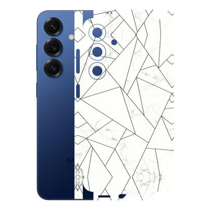 Samsung A/S Series Phone Skins (All Models) - Luxury White Marble Effect - 3D Embossed Finish (L-168) Samsung Galaxy S25 (5G)