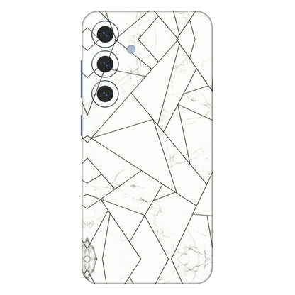 Samsung A/S Series Phone Skins (All Models) - Luxury White Marble Effect - 3D Embossed Finish (L-168) Samsung Galaxy S25 (5G)