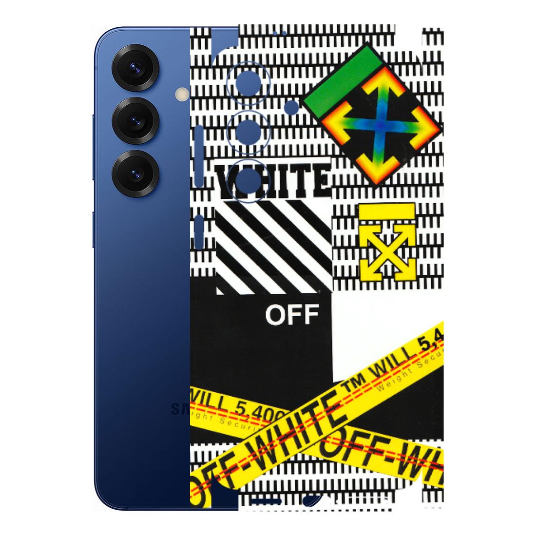 Samsung A/S Series Phone Skins (All Models) - White Off Abstract - 3D Embossed Finish (L-172) Samsung Galaxy S25 (5G)