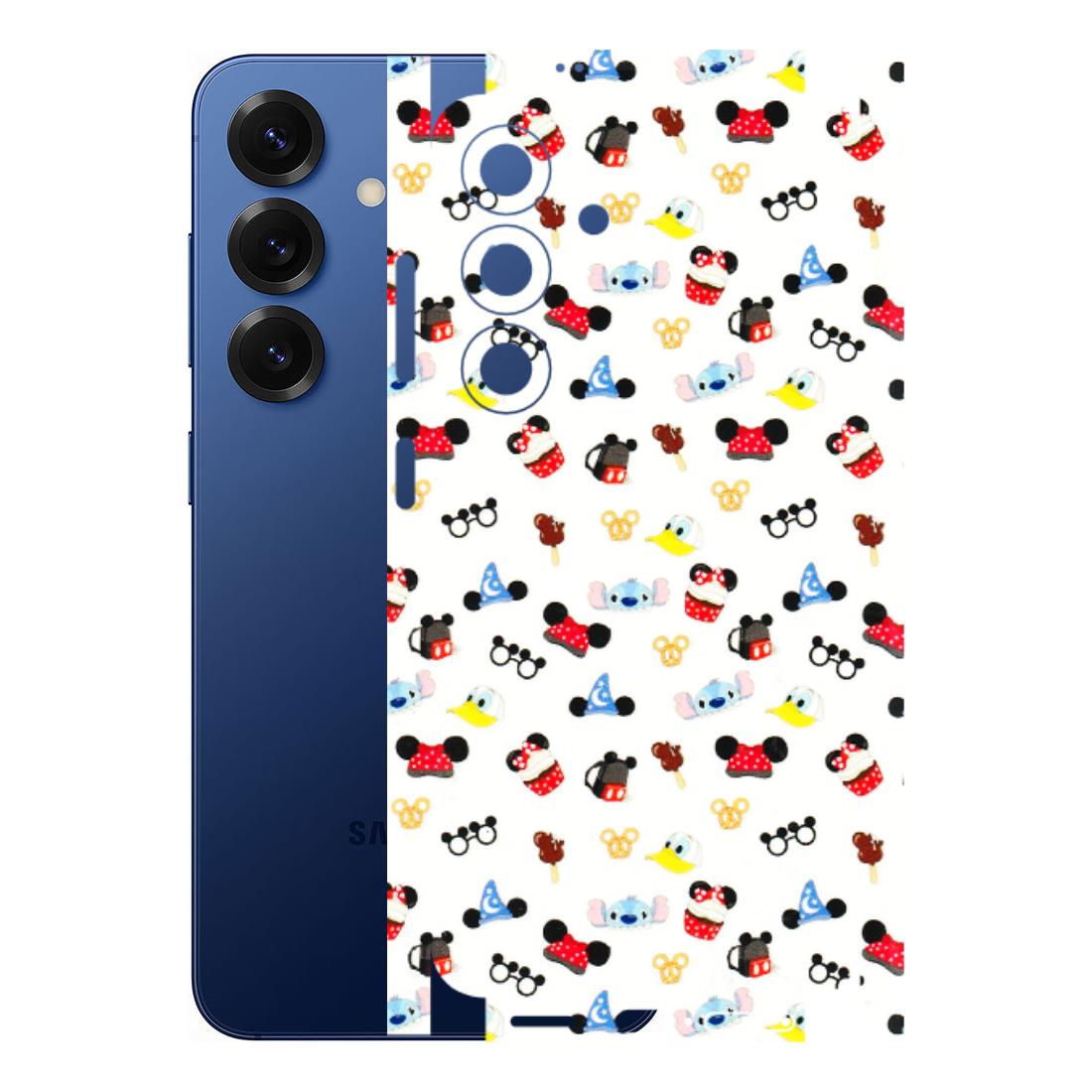 Samsung A/S Series Phone Skins (All Models) - Minnie Mouse & Donald Doodles s - 3D Embossed Finish (L-194) Samsung Galaxy S25 (5G)