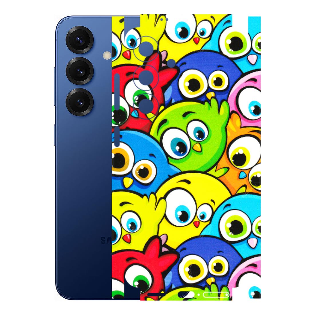 Samsung A/S Series Phone Skins (All Models) - Cute Fluffy Birds - 3D Embossed Finish (L-213) Samsung Galaxy S25 (5G)