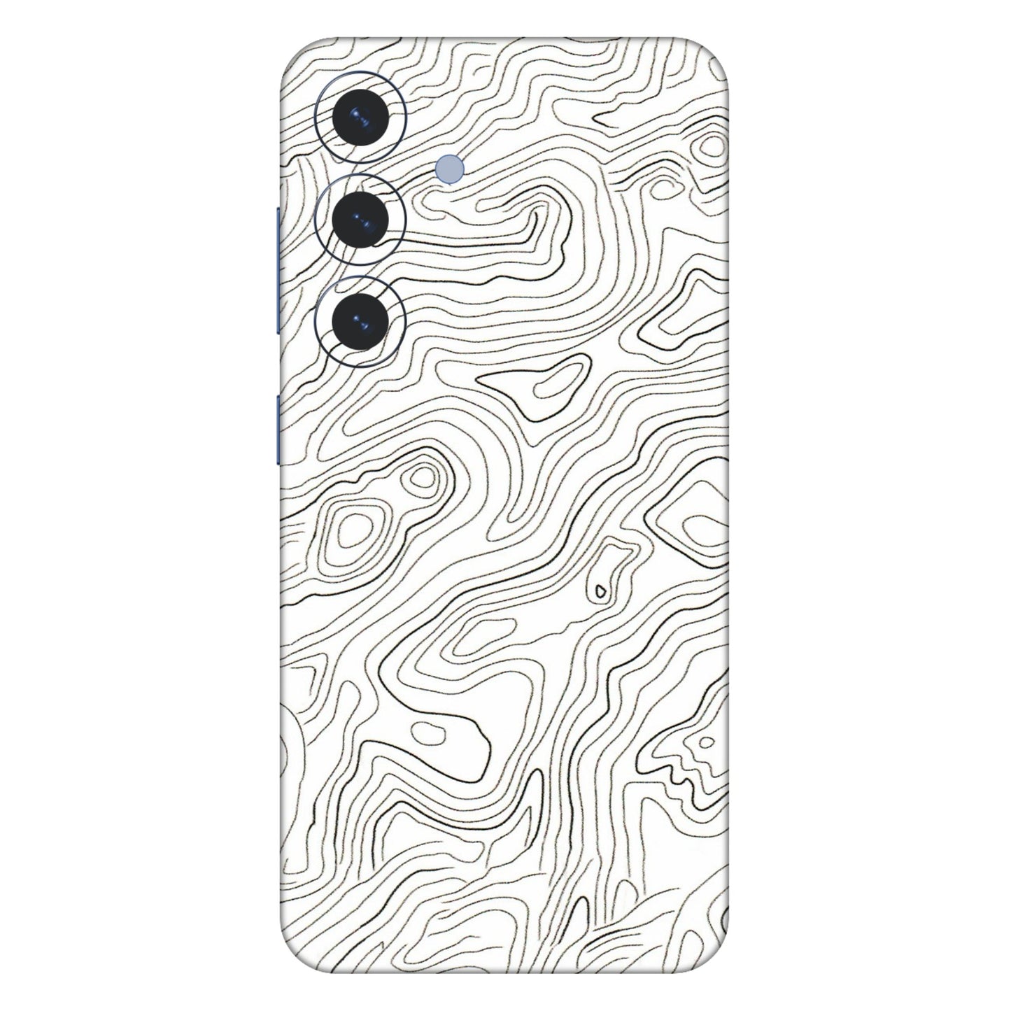 Samsung A/S Series Phone Skins (All Models) - White Black Swirls - 3D Embossed Finish (L-219) Samsung Galaxy S25 (5G)