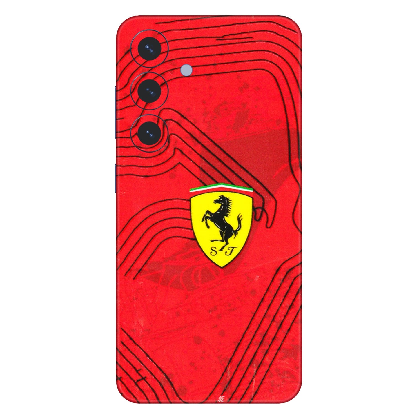 Samsung A/S Series Phone Skins (All Models) - Red Ferrari Logo Stylish - 3D Embossed Finish (L-238) Samsung Galaxy S25 (5G)