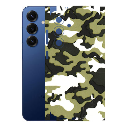 Samsung A/S Series Phone Skins (All Models) - Camouflages White And Green - 3D Embossed Finish (L-243) Samsung Galaxy S25 (5G)