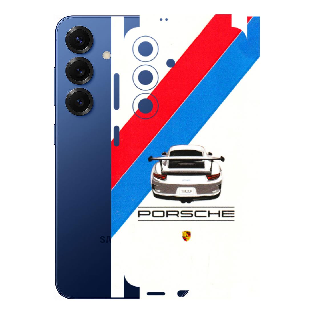 Samsung A/S Series Phone Skins (All Models) - Porche Car Sober Logo - 3D Embossed Finish (L-248) Samsung Galaxy S25 (5G)