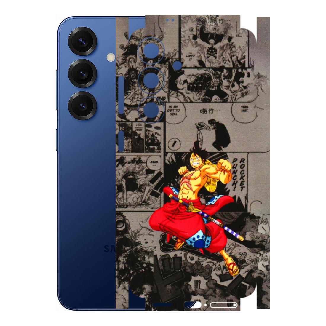 Samsung A/S Series Phone Skins (All Models) - One Piece Rocket Punch Manga - 3D Embossed Finish (L-25) Samsung Galaxy S25 (5G)