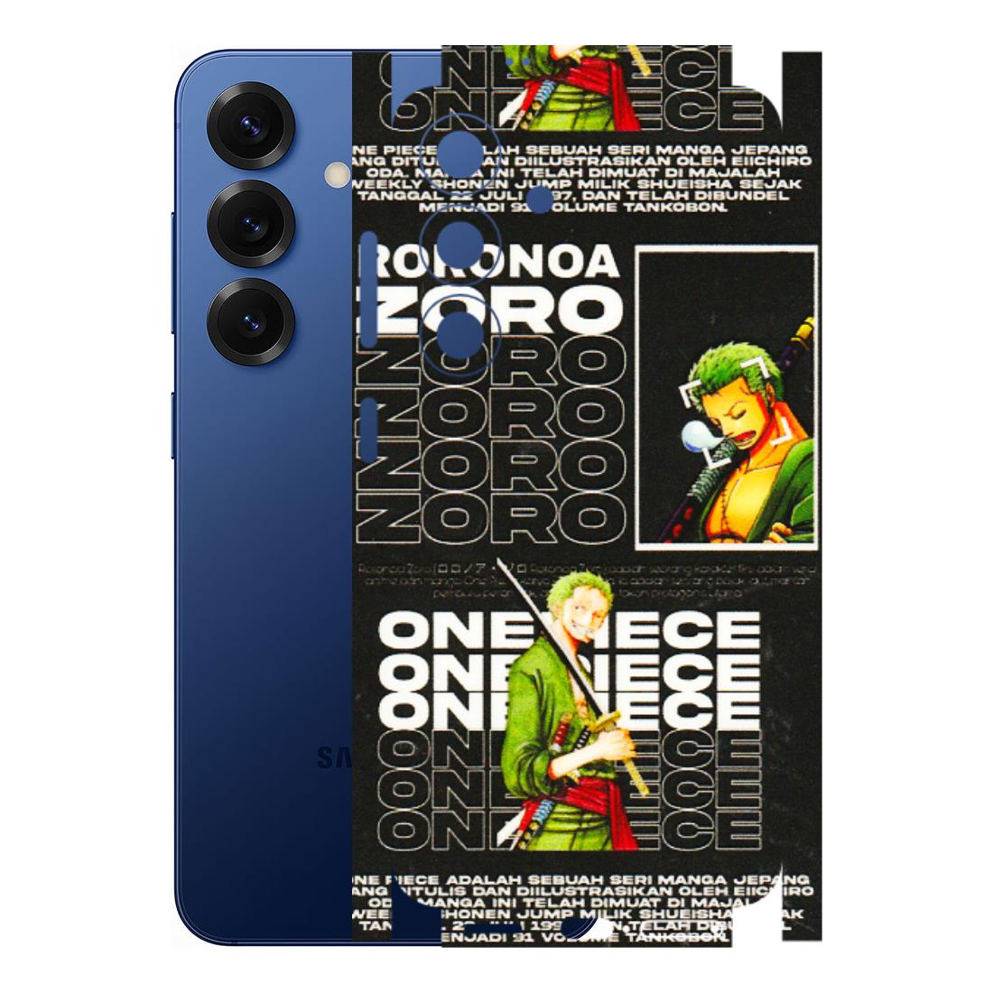 Samsung A/S Series Phone Skins (All Models) - One Piece Zoro - 3D Embossed Finish (L-250) Samsung Galaxy S25 (5G)