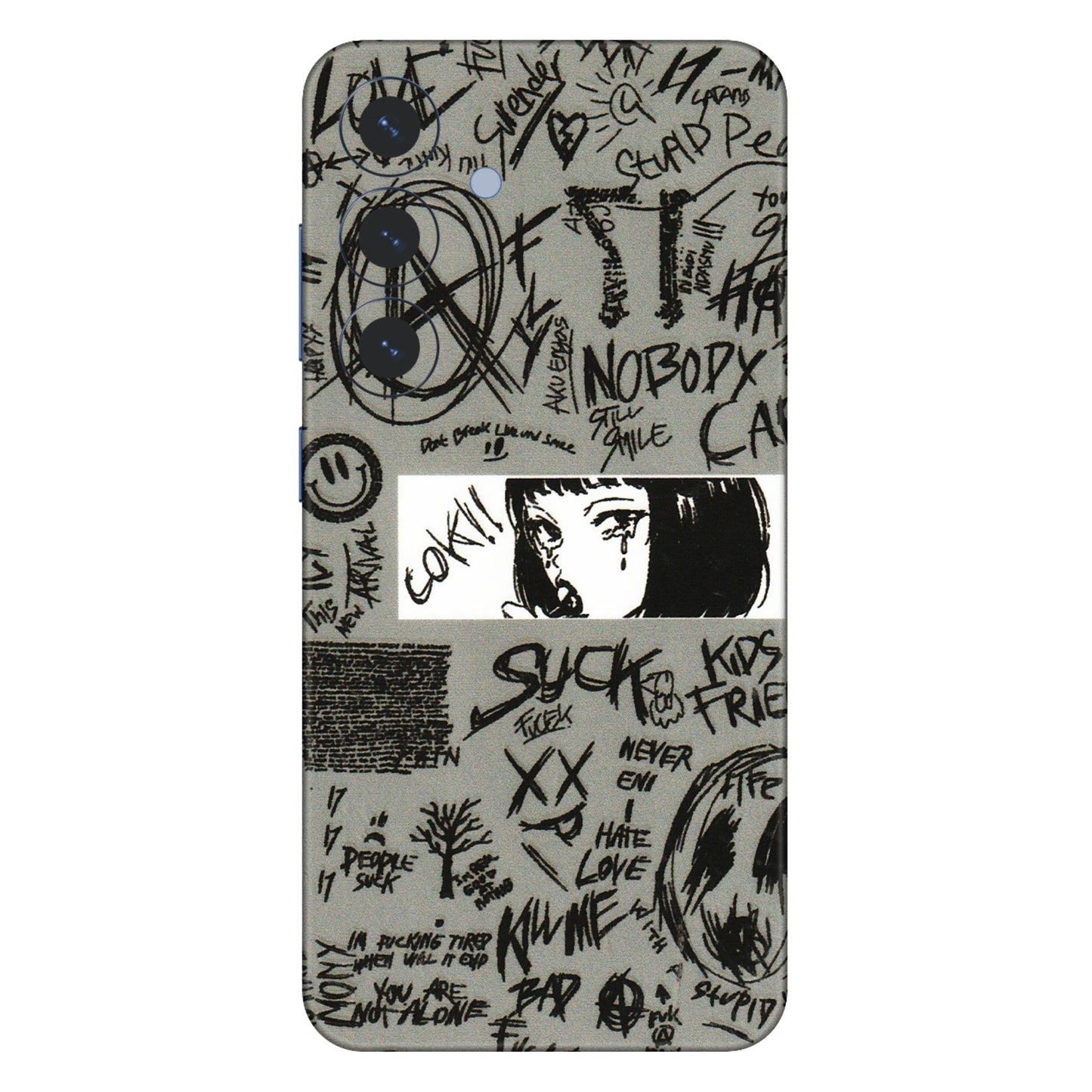 Samsung A/S Series Phone Skins (All Models) - Never Have Love Anime - 3D Embossed Finish (L-260) Samsung Galaxy S25 (5G)