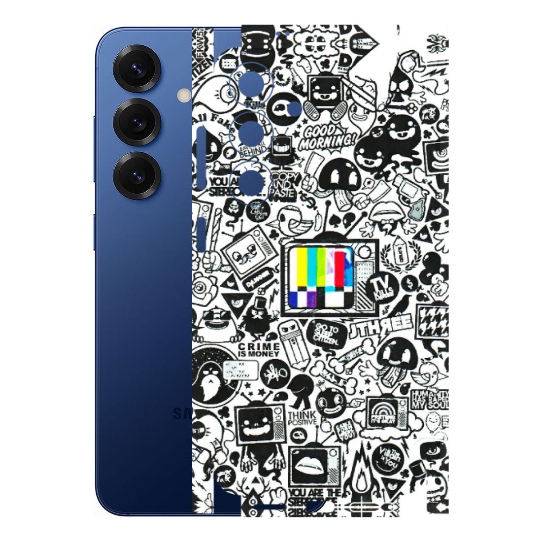 Samsung A/S Series Phone Skins (All Models) - Doodles Positive Art - 3D Embossed Finish (L-263) Samsung Galaxy S25 (5G)