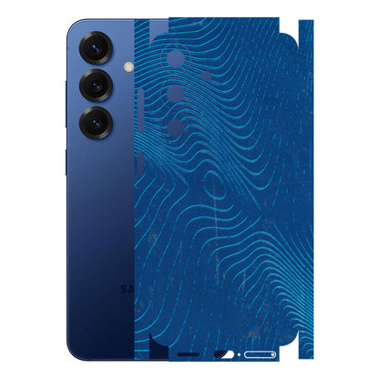 Samsung A/S Series Phone Skins (All Models) - Abstract Blue Line Map - 3D Embossed Finish (L-272) Samsung Galaxy S25 (5G)
