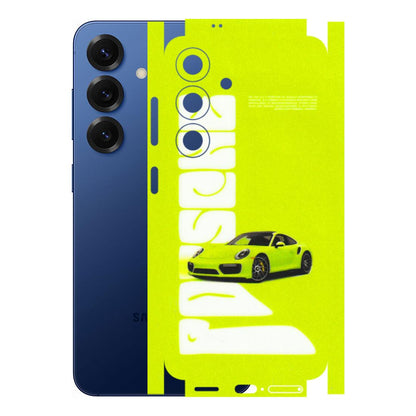 Samsung A/S Series Phone Skins (All Models) - Lime Green Porche - 3D Embossed Finish (L-30) Samsung Galaxy S25 (5G)