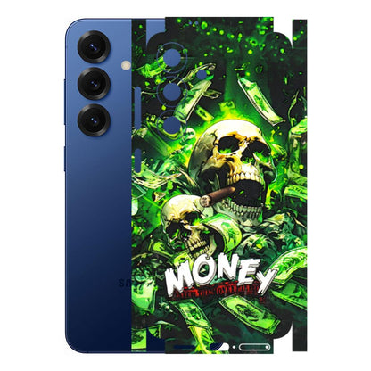 Samsung A/S Series Phone Skins (All Models) - Skull Money - 3D Embossed Finish (L-303) Samsung Galaxy S25 (5G)