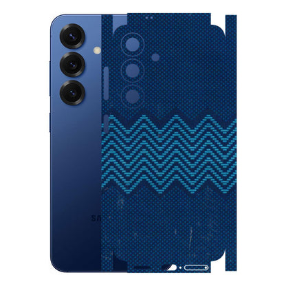 Samsung A/S Series Phone Skins (All Models) - Blue Sober Waves - 3D Embossed Finish (L-306) Samsung Galaxy S25 (5G)
