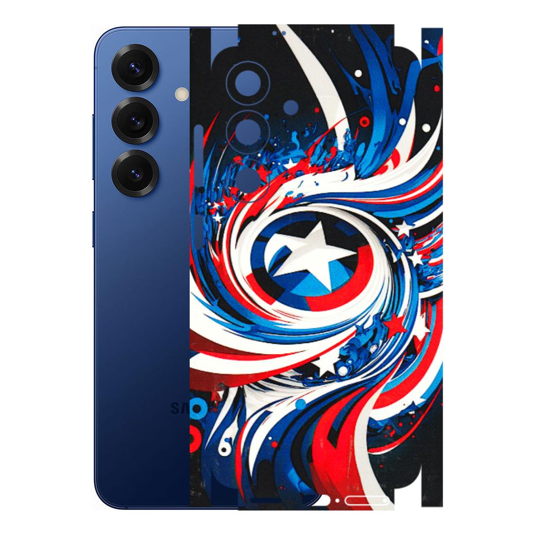 Samsung A/S Series Phone Skins (All Models) - Captain America Logo - 3D Embossed Finish (L-307) Samsung Galaxy S25 (5G)