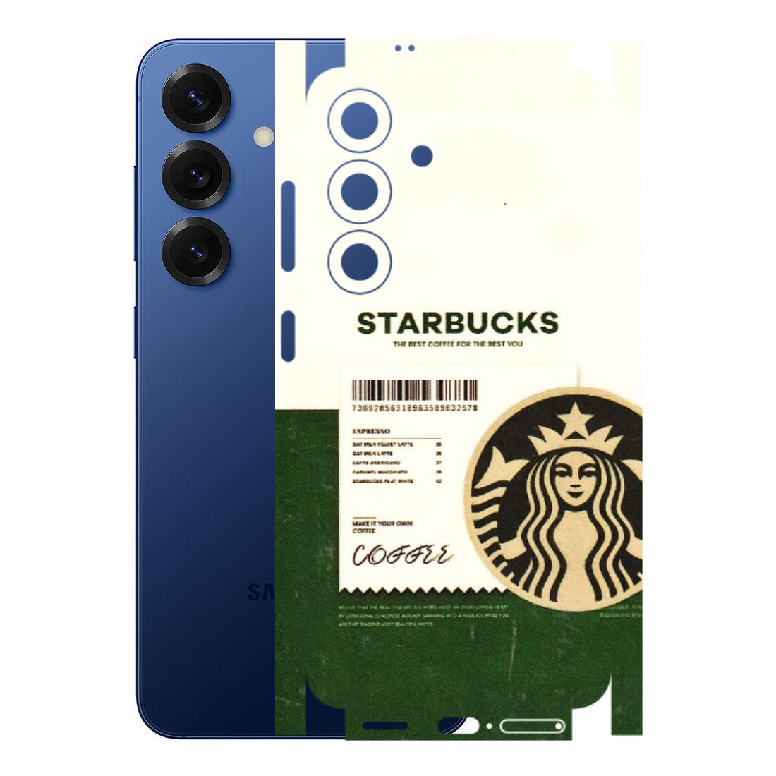 Samsung A/S Series Phone Skins (All Models) - Starbucks Barcode - 3D Embossed Finish (L-308) Samsung Galaxy S25 (5G)