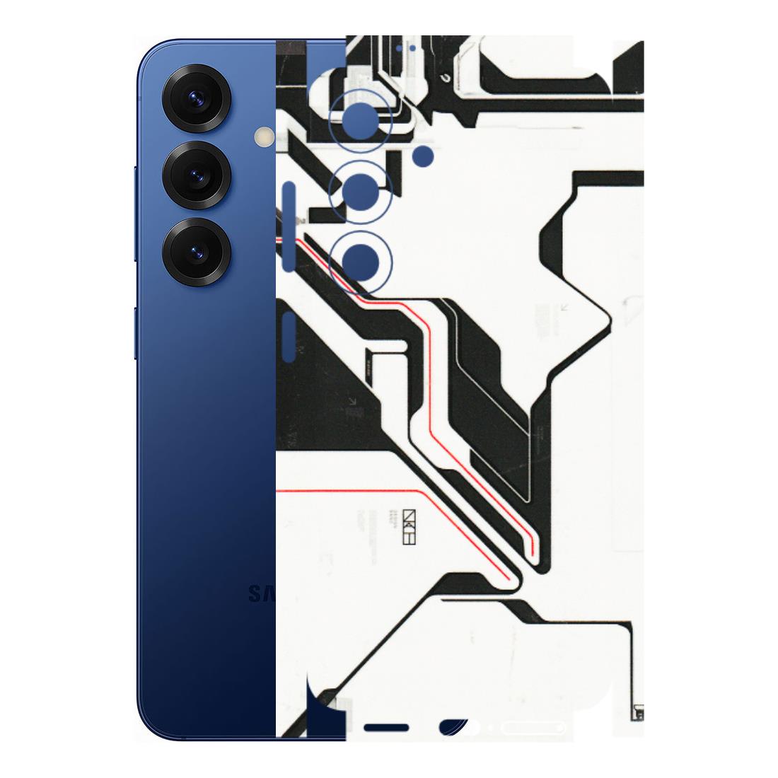 Samsung A/S Series Phone Skins (All Models) - White Techy Logo - 3D Embossed Finish (L-312) Samsung Galaxy S25 (5G)