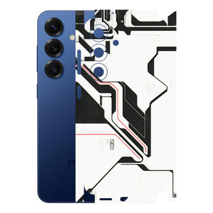 Samsung A/S Series Phone Skins (All Models) - White Techy Logo - 3D Embossed Finish (L-312) Samsung Galaxy S25 (5G)