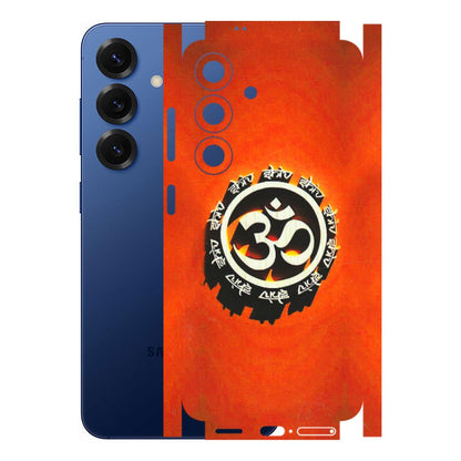Samsung A/S Series Phone Skins (All Models) - Aum Shiv Orange - 3D Embossed Finish (L-32) Samsung Galaxy S25 (5G)