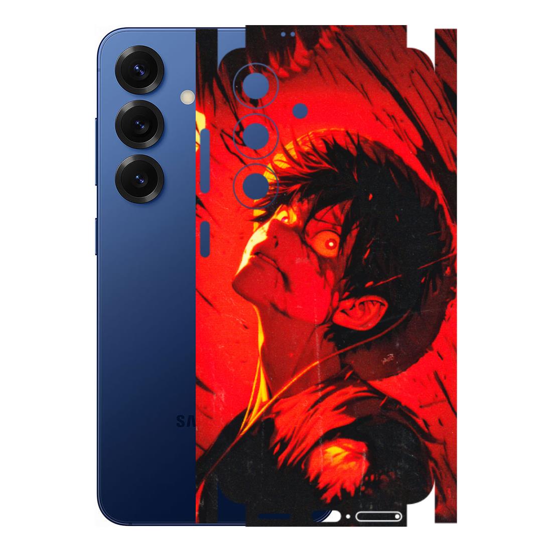 Samsung A/S Series Phone Skins (All Models) - D.Luffy Power Up One Piece Anime - 3D Embossed Finish (L-326) Samsung Galaxy S25 (5G)