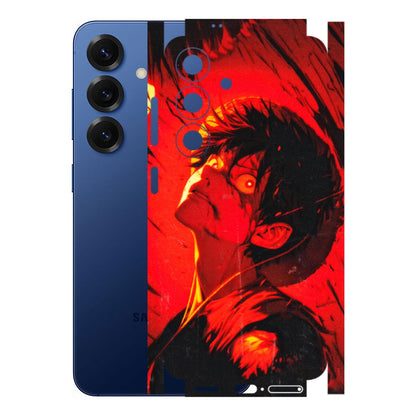 Samsung A/S Series Phone Skins (All Models) - D.Luffy Power Up One Piece Anime - 3D Embossed Finish (L-326) Samsung Galaxy S25 (5G)