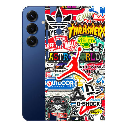 Samsung A/S Series Phone Skins (All Models) - Multi Brands Sticker Graffiti - 3D Embossed Finish (L-37) Samsung Galaxy S25 (5G)