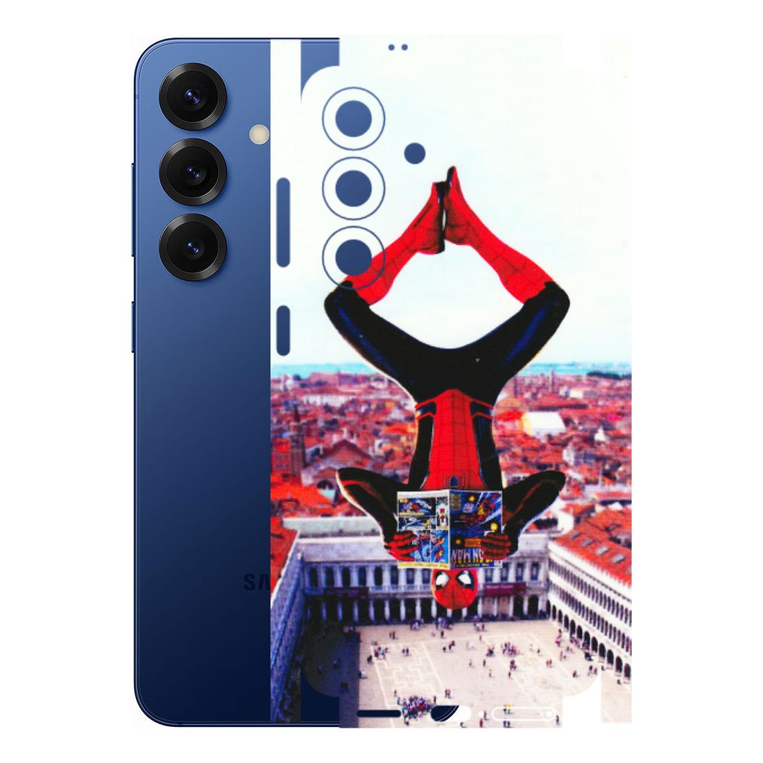 Samsung A/S Series Phone Skins (All Models) - Spiderman Hanging - 3D Embossed Finish (L-53) Samsung Galaxy S25 (5G)