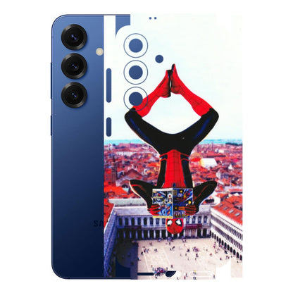 Samsung A/S Series Phone Skins (All Models) - Spiderman Hanging - 3D Embossed Finish (L-53) Samsung Galaxy S25 (5G)